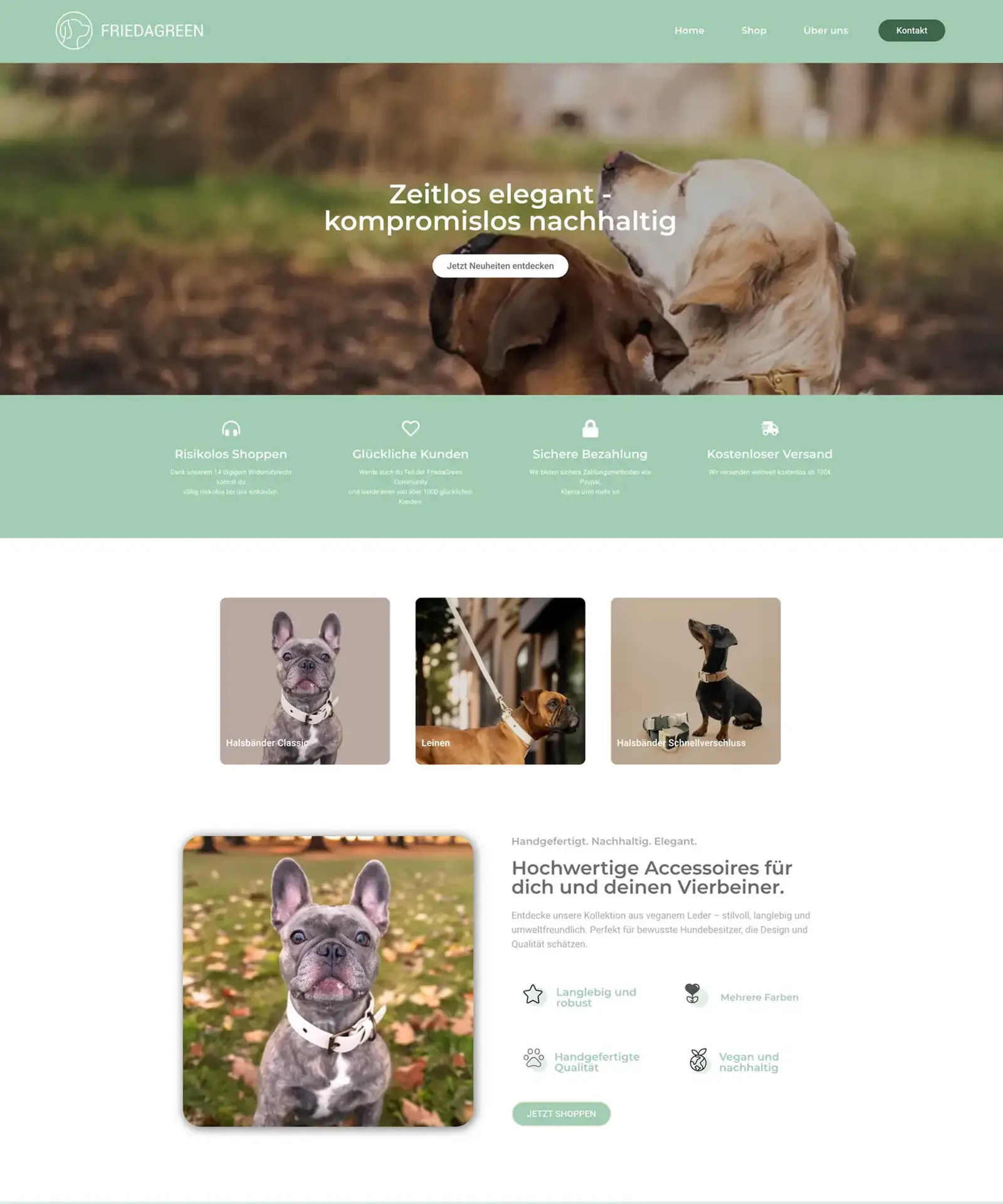 Landingpage Hero-Bild für FriedaGreen – Webdesign Mannheim