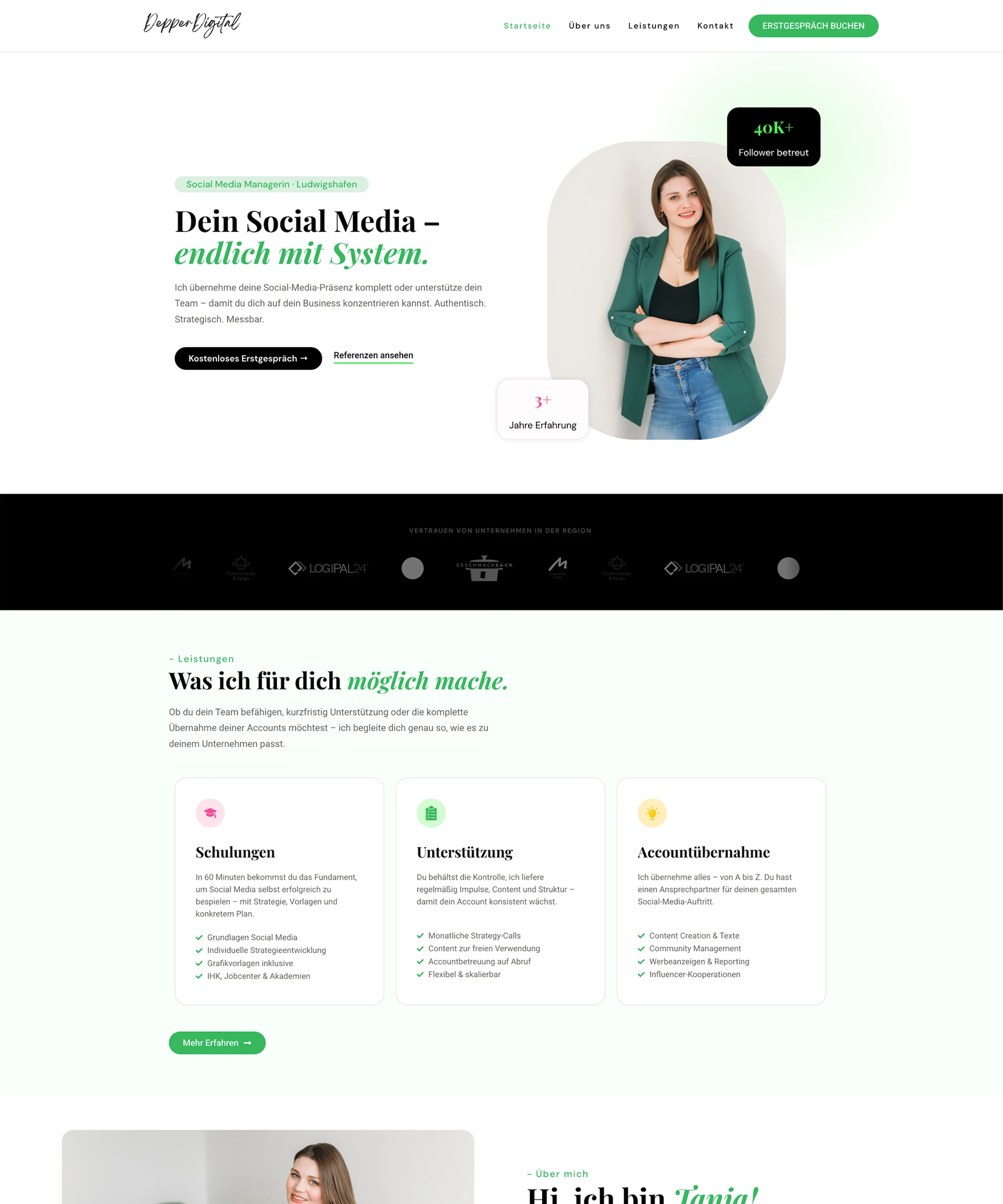 Depper Digital website