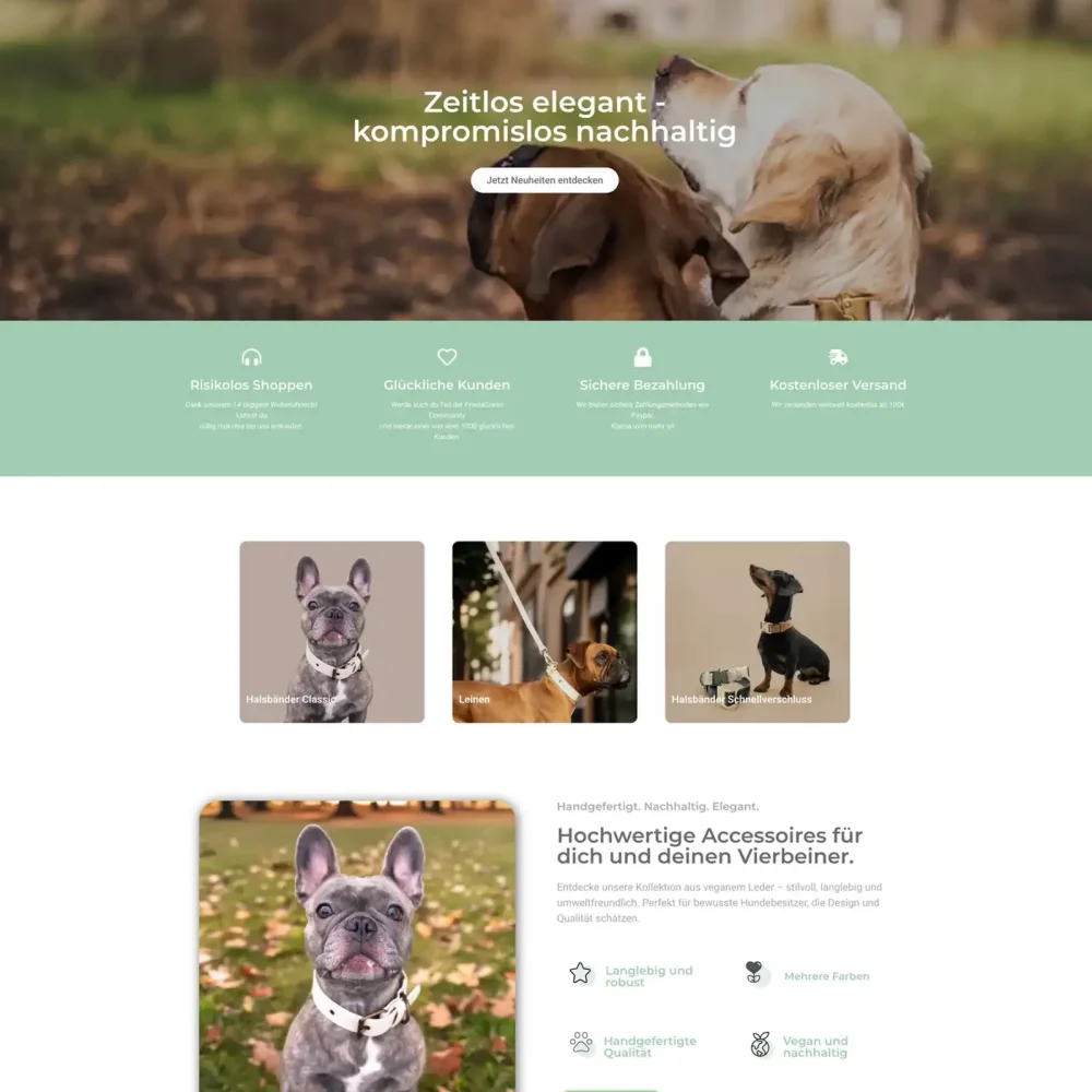 Landingpage Hero-Bild für FriedaGreen – Webdesign Mannheim